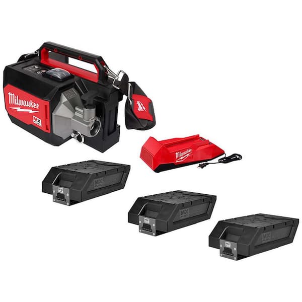Milwaukee MX FUEL Lithium-Ion Cordless Briefcase Concrete Vibrator Kit with (3) Batteries and Charger