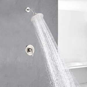Boger Single-Handle 5-Spray Patterns Round Shower Faucet in Brushed Nickel (Valve Included)