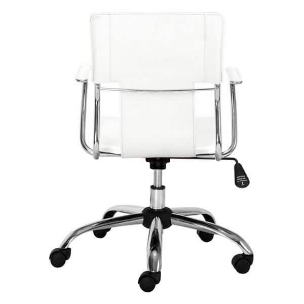 HomeRoots Julia White Leatherette Office Chair