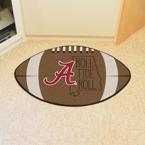 Alabama Crimson Tide Brown 1.5 ft. x 2.5 ft. Southern Style Football Area Rug