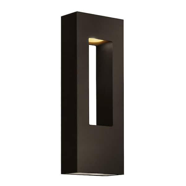 HINKLEY Hinkley Atlantis Medium LED 120v Wall Mount Lantern, Bronze