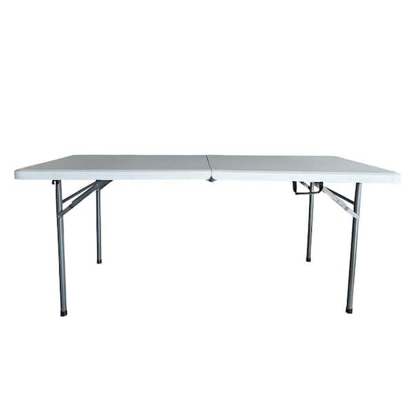 Sy Portable 6 Ft White Folding, Mainstays 6 Foot Folding Table Weight Capacity
