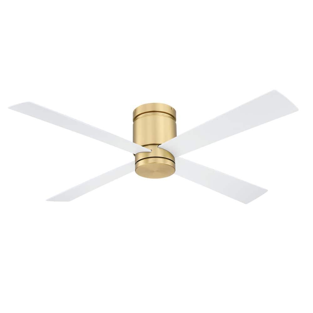 Brushed Satin Brass 52'' Ceiling Fan with LED Lights