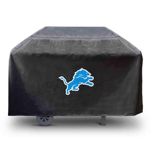 NFL-Detroit Lions Rectangular Black Grill Cover - 68 in. x 21 in. x 35 in.