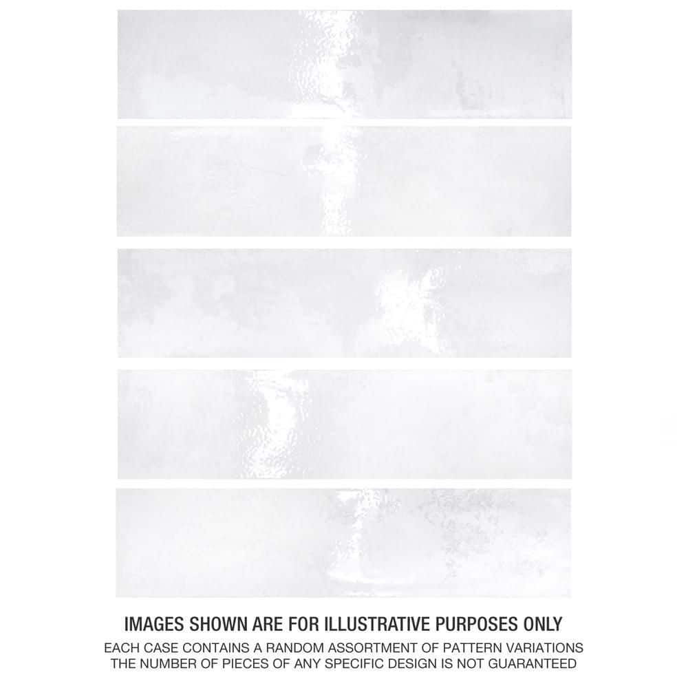 Biarritz White 3" x 12" Ceramic Wall Tile