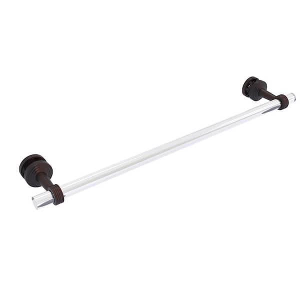 Allied Brass Pacific Beach Collection 24 in. Wall Mounted Single Towel Bar in Venetian Bronze with Groovy Accents