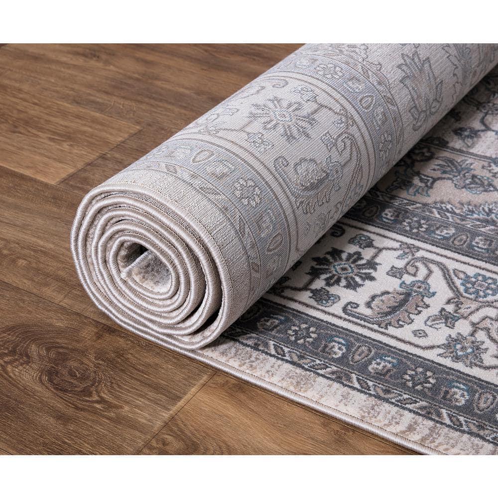 Angora Anthracite 7 ft. x 9 ft. Medallion Area Rug - thumbnail 5