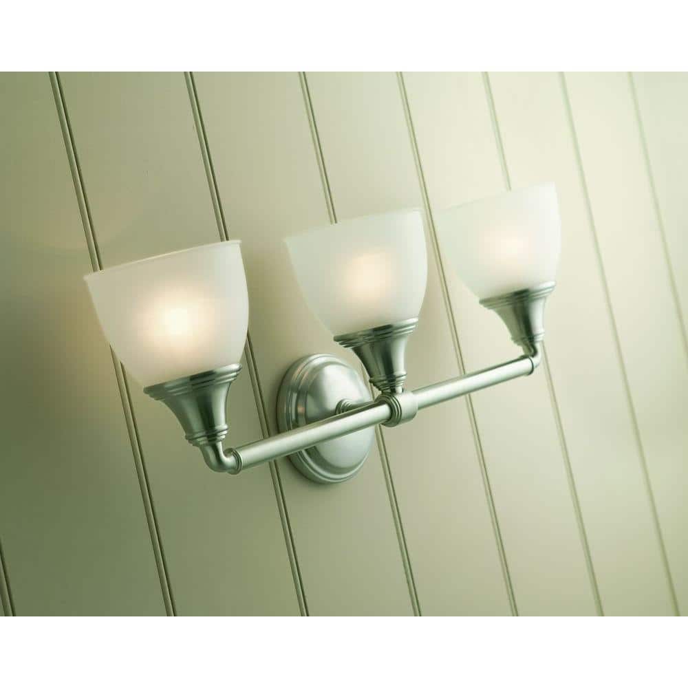 Devonshire Brushed Nickel 3-Light Bathroom Vanity Lantern