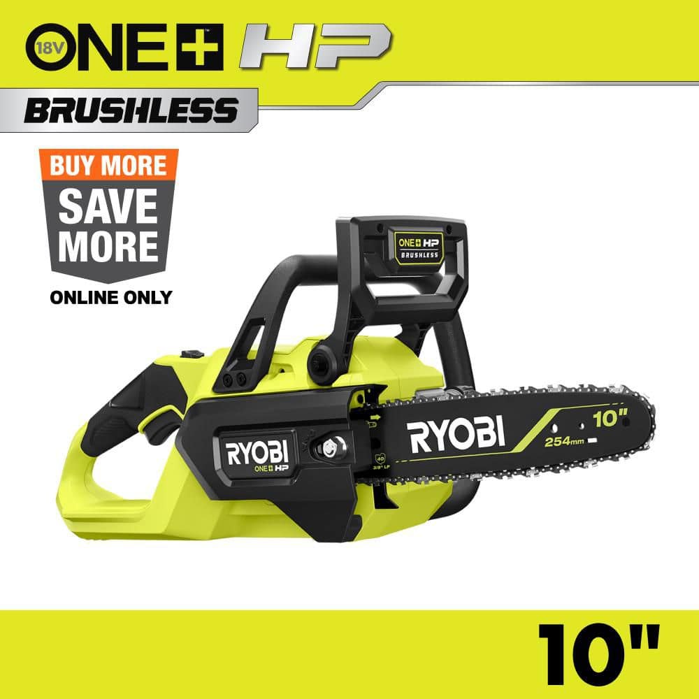 RYOBI ONE+ HP 18V Brushless 10 in. Cordless Battery Chainsaw (Tool