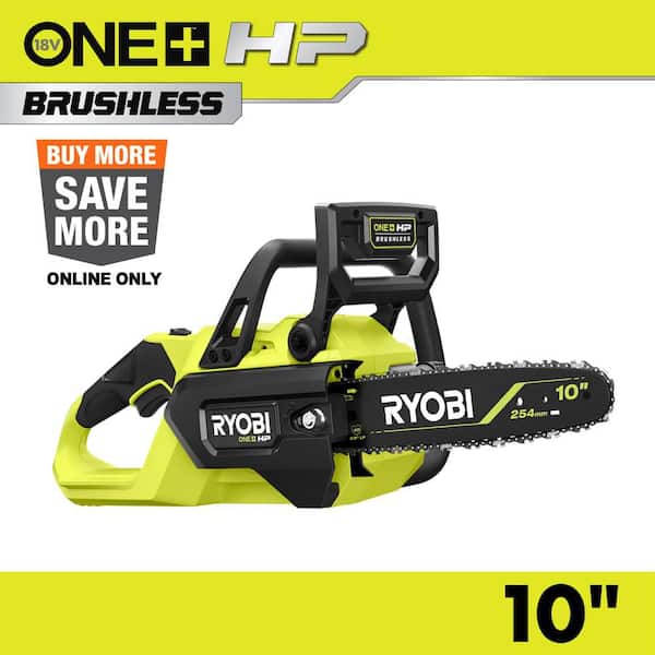 RYOBI ONE+ HP 18V Brushless 10 in. Cordless Battery Chainsaw (Tool