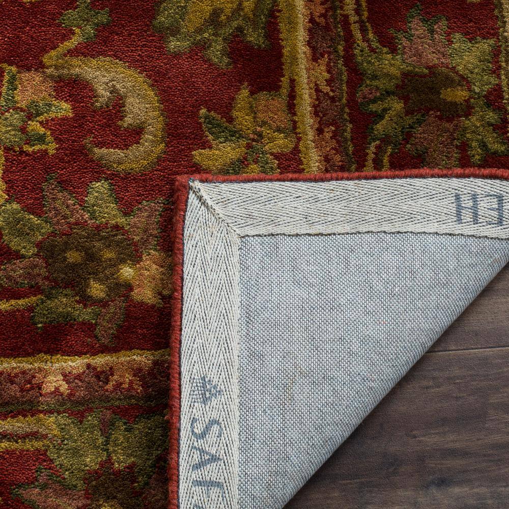 Elegant Heirloom Red Wool 3' x 5' Hand-Tufted Area Rug