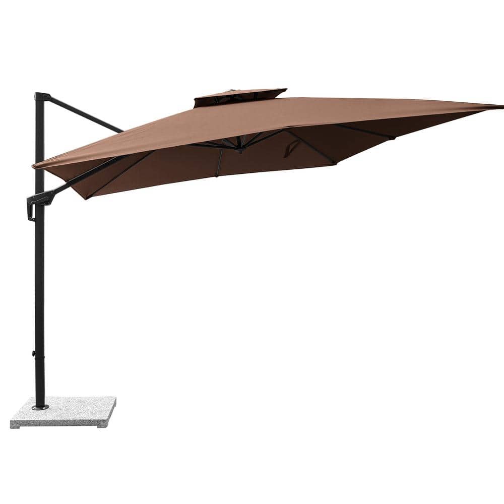 10 ft. Aluminum Cantilever Outdoor Patio Umbrella in Dark Khaki price history on PriceWatchPro