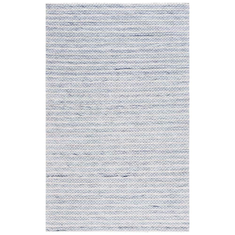 Marbella Blue Ivory 5 ft. X 8 ft. Border Striped Area Rug price history on PriceWatchPro