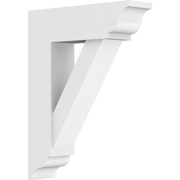 Ekena Millwork Standard Traditional 3 in. W x 18 in. H x 14 in. D Signature Urethane Polyurethane Bracket With Traditional Ends