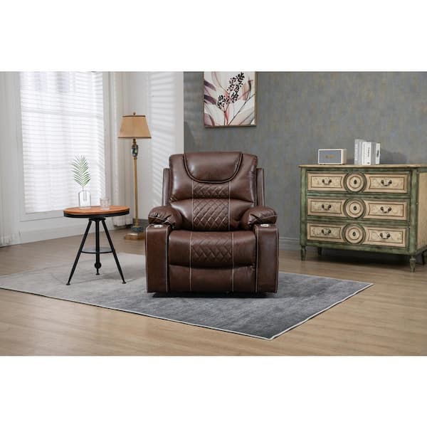 Brown Faux Leather Recliners Lift Chair Relax Sofa Recliner