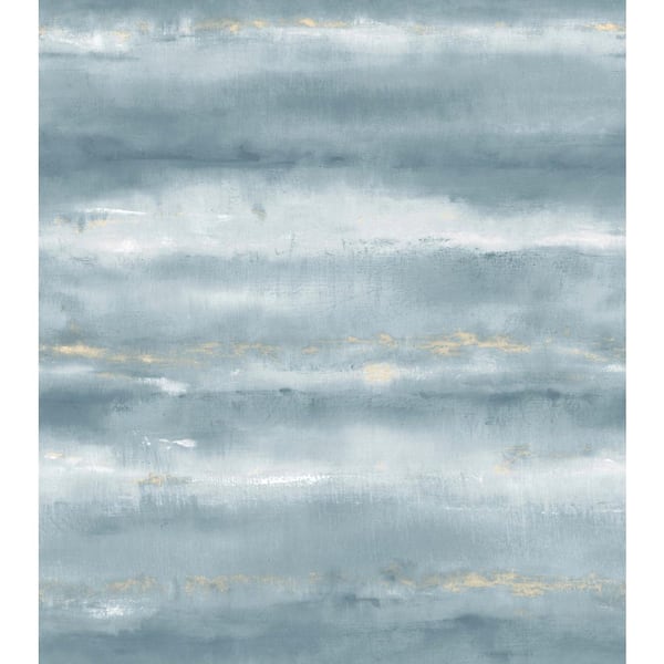 20.9 in x 117.6 in Aveline Indigo Wall Mural