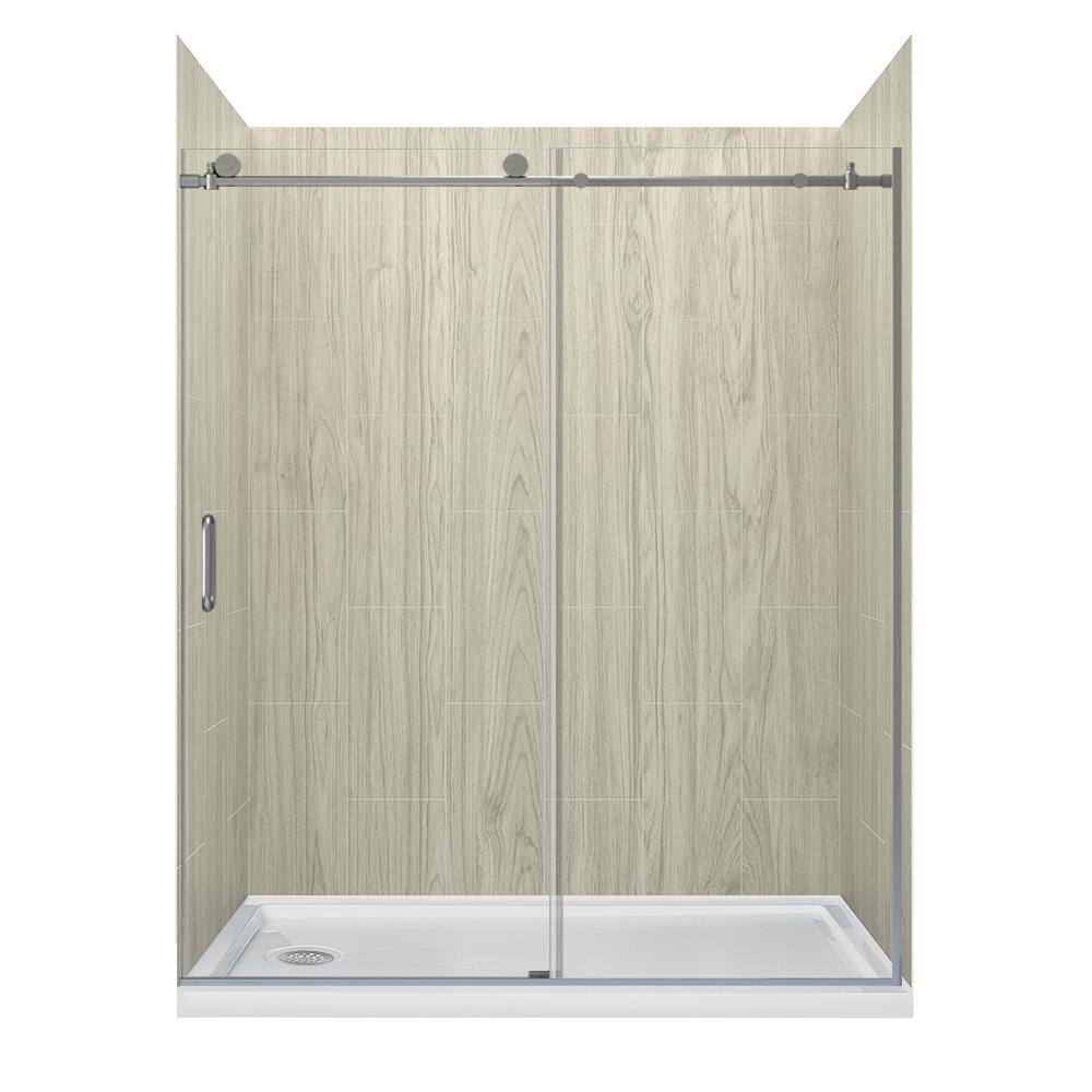 CRAFT + MAIN JETCOAT 60 in. L x 30 in. W x 78 in. H Left Drain Alcove ...