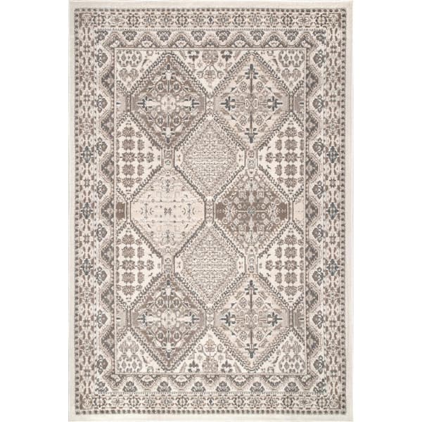 nuLOOM Vintage Tile Becca Beige Doormat 3 ft. x 5 ft. Area Rug