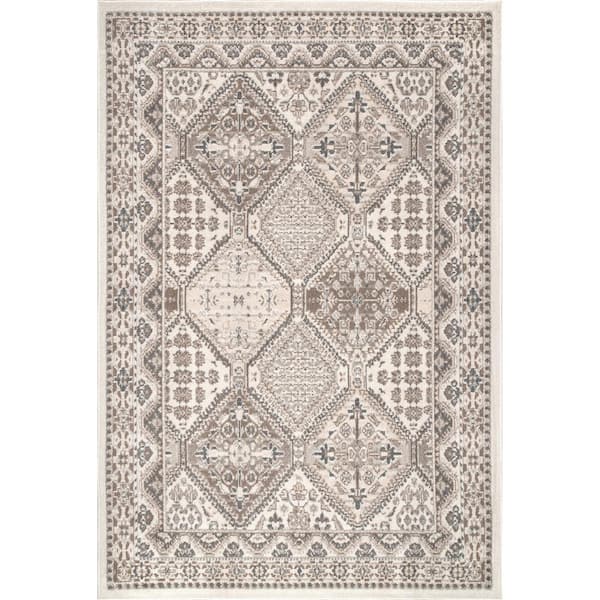 nuLOOM Becca Vintage Tiles Beige 8 ft. x 10 ft. Area Rug