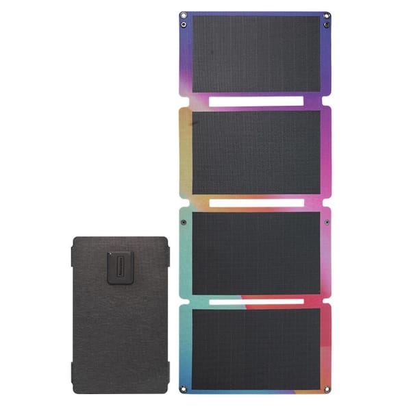 33-Watt Crystalline Foldable Portable Solar Panel with Tablets & Phones, Max 11.84V 2.78A for Camping Hiking Compatible