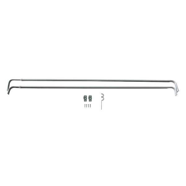48 in.-84 in. Heavy Duty Double Curtain Rod in White