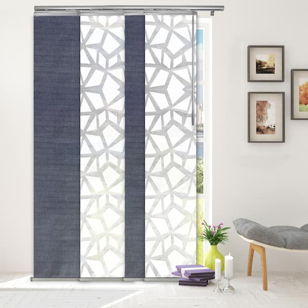 Blue Glacier Adjustable Sliding Single Rail Track with 15.75" Slates, Extendable 34 to 57" W x 68" L