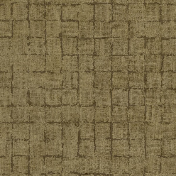 Advantage Blocks Checkered Brown Non Pasted Non Woven Wallpaper Sample
