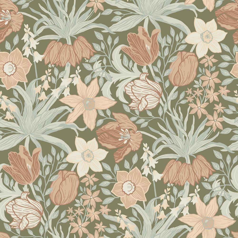 4143-22004 | Botanica, Groh Neutral Floral - A-Street Wallpaper