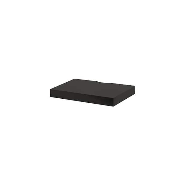 Dolle BIG BOY Media 17.5 in. x 11.8 in. x 2 in. Anthracite MDF Floating Decorative Shelf with Brackets