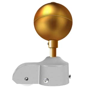 Flagpole Top Replacement Kits with 3 in. Gold Aluminum Flagpole Ball Topper Ornament and 2 in. Silver Flagpole Truck