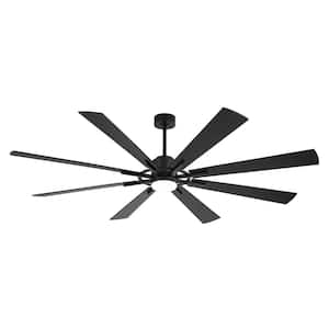 80 in. Indoor Black Standard Ceiling Fan with Integrated LED