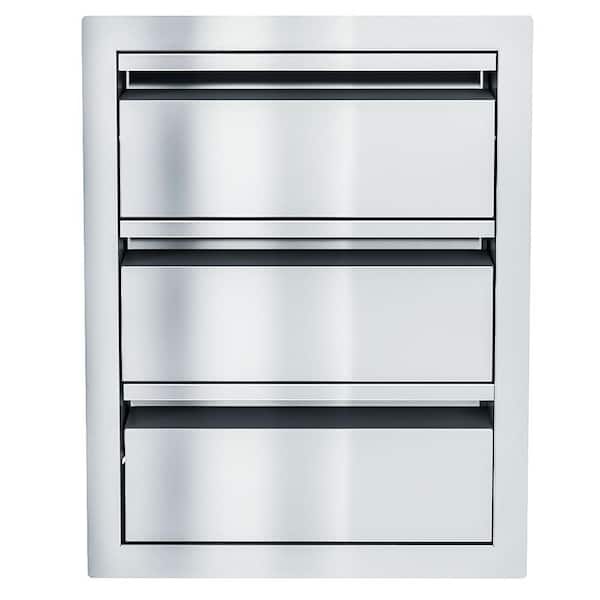 Sunstone Aruba 16 in. Stainless Steel 3-Drawer Access Drawer Unit