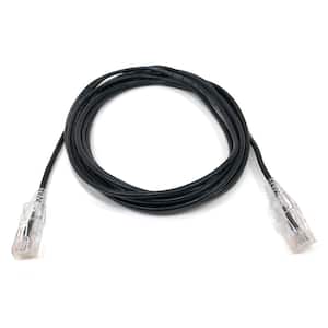 15 ft. CAT 6A 10 Gbps UTP 28 AWG Ultra Slim Ethernet Cable, Black