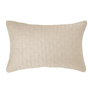 Melange Viscose from Bamboo Cotton Quilted Decorative Pillow - Sand