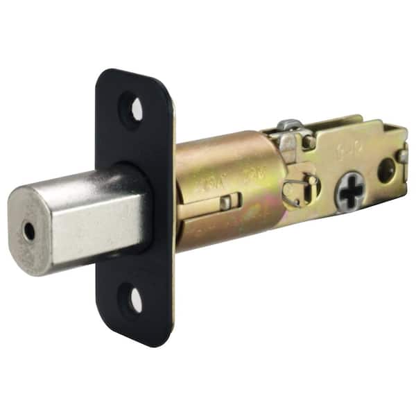 Design House 2-Way Matte Black Adjustable Round Corner Deadbolt Latch