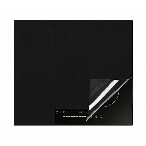 Pure Black Silicone Induction Cooktop Protector Mat with Heat Resistance and Non-Slip Surface 21.2 x 35.4 in.
