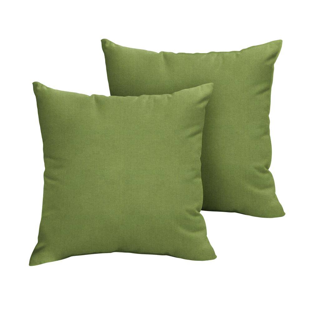 1101Design Sunbrella Spectrum Cilantro Outdoor Knife Edge Throw Pillows