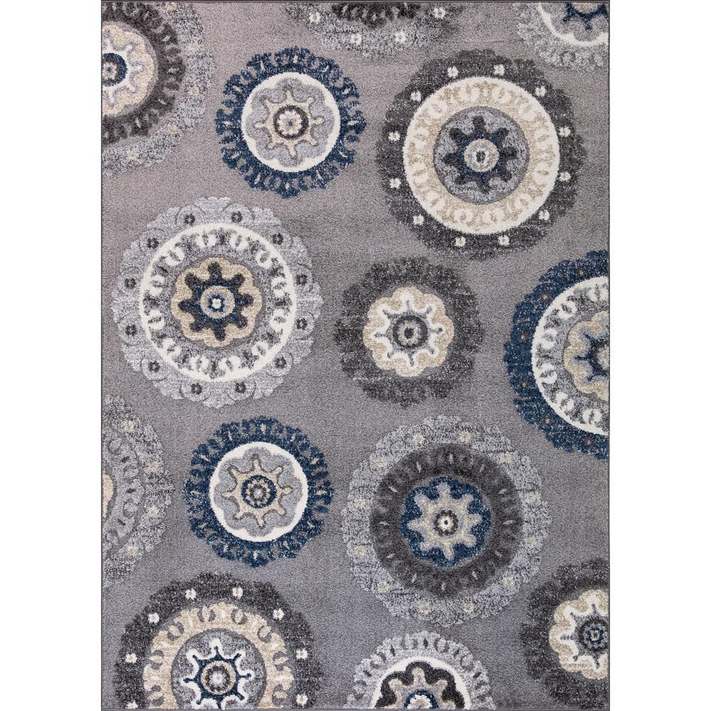 Charlotte Collection Oasis Gray 7 ft. x 9 ft. Area Rug price history on PriceWatchPro