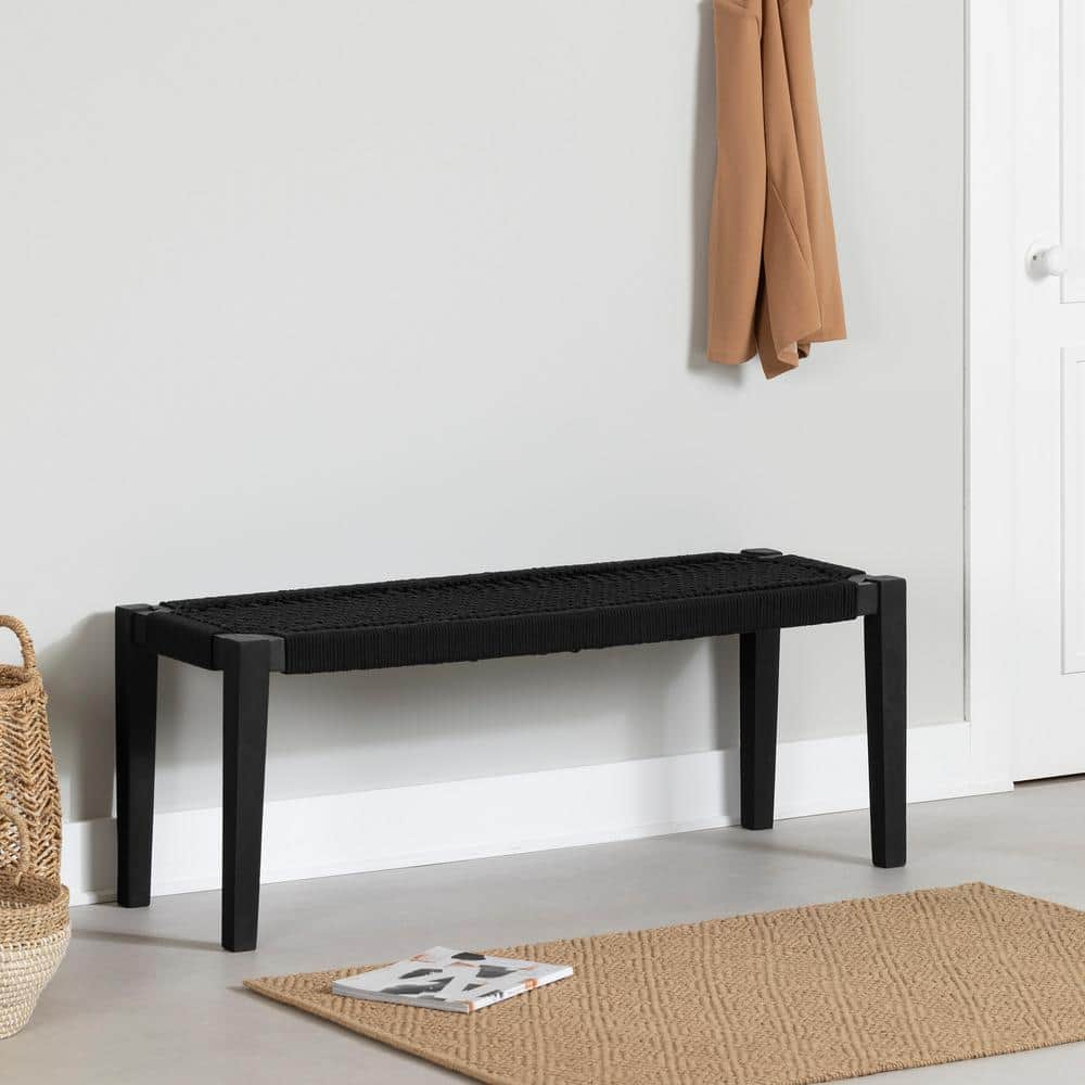 South Shore Balka Pure Black 47.25 in. Bench