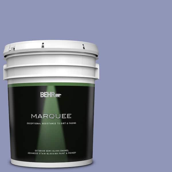 BEHR MARQUEE 5 gal. #BIC-20 Lively Lilac Semi-Gloss Enamel Exterior Paint & Primer