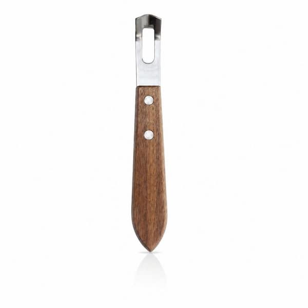 Wooden Stainless Steel Cocktail Channel Knife with Walnut Handle Citrus Peeler Tool