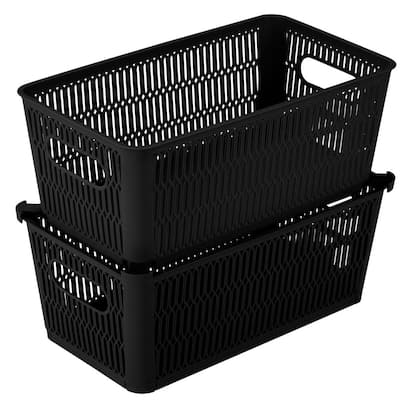 Simplify 14.17 in. L x 10.4 in. W x 5.5 in. H Medium Lidded Storage Bin  Closet Drawer Organizer 24061 - The Home Depot