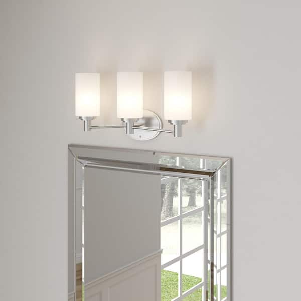 Pittman 3-Light Brushed Nickel Bath Light