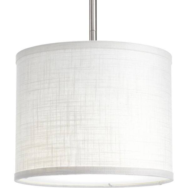 Progress Lighting Markor 8-in H 10-in W Summer Linen Fabric Cylinder Pendant Light Shade