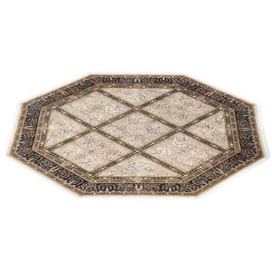 Mogul One-of-a Kind Traditional Ivory 8 ft. 1 in. x 8 ft. 1 in. Oriental Area Rug