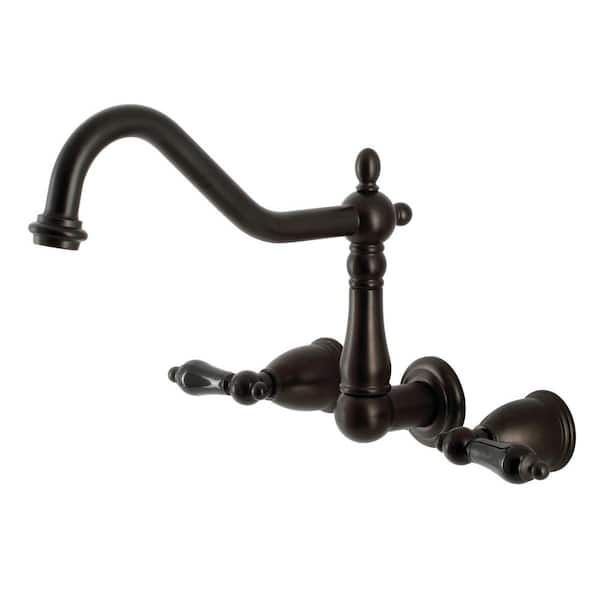 Kingston Brass Duchess 2-Handle Wall-Mount Roman Tub Faucet in Oil Rubbed Bronze (Valve Included)