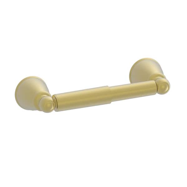 PRIVATE BRAND UNBRANDED Lisbon Wall Mounted Spring Double Post Toilet Paper Holder in Matte Gold Finish