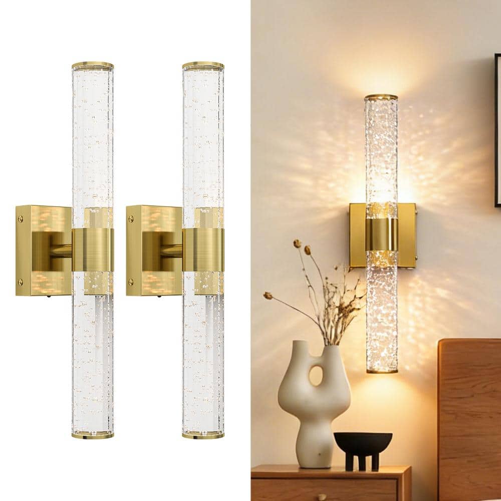 15.7 In. 2 Sets Gold Modern LED Vanity Lights for Bathroom Kitchen Dinning Room Bedroom price history on PriceWatchPro
