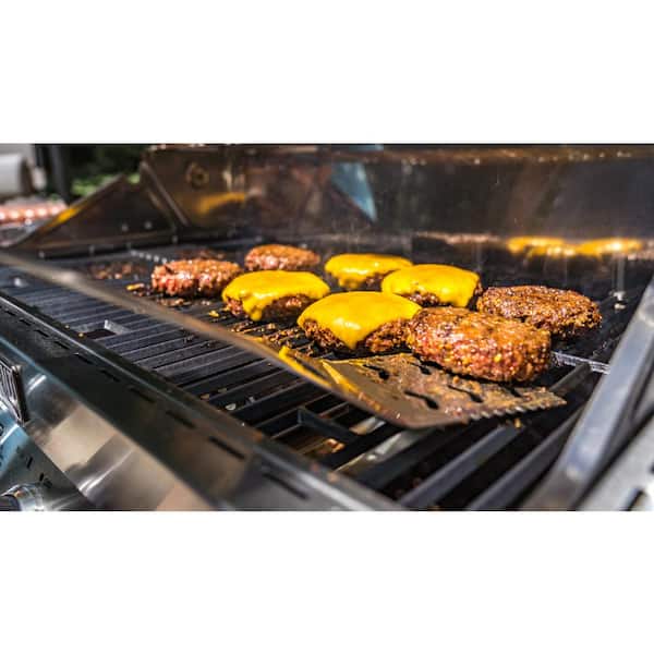 Monument Grills 35633 4-Burner Propane Gas Grill in Stainless with Clear View Lid, LED Controls, Side and Sear Burners - 2