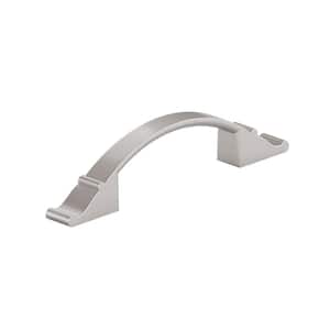 Teramo Collection 3 in. (76 mm) or 3 3/4 in. (96 mm) Brushed Nickel Traditional Cabinet Arch Pull